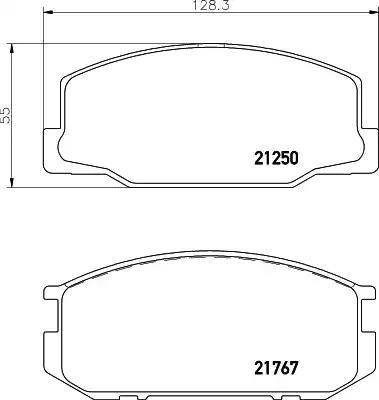 HELLA 8DB 355 026-881 - Brake Pad Set, disc brake www.autospares.lv