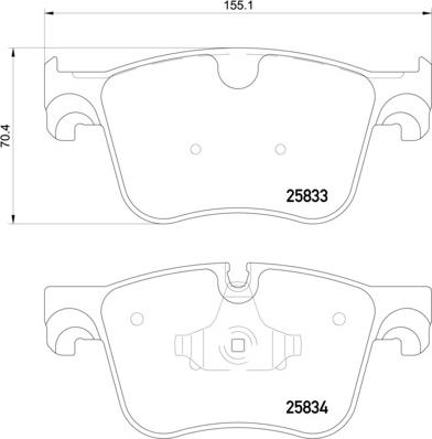 HELLA 8DB 355 020-981 - Bremžu uzliku kompl., Disku bremzes autospares.lv