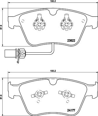 HELLA 8DB 355 020-441 - Bremžu uzliku kompl., Disku bremzes www.autospares.lv