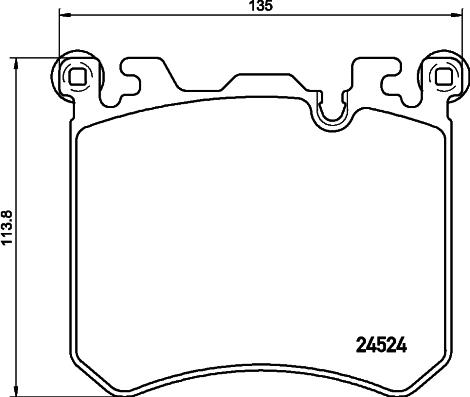 HELLA 8DB 355 020-431 - Bremžu uzliku kompl., Disku bremzes www.autospares.lv