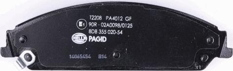 HELLA 8DB 355 020-541 - Bremžu uzliku kompl., Disku bremzes www.autospares.lv