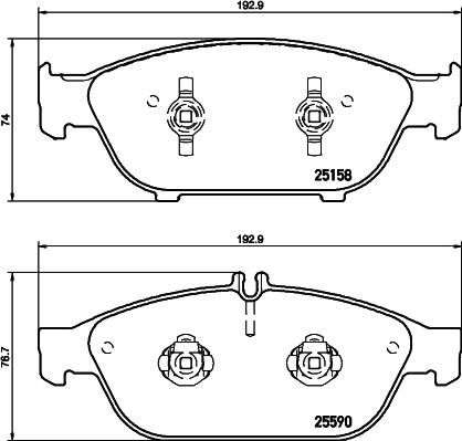 HELLA 8DB 355 020-681 - Bremžu uzliku kompl., Disku bremzes www.autospares.lv