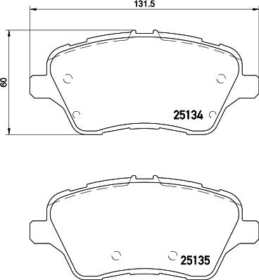 HELLA 8DB 355 020-621 - Bremžu uzliku kompl., Disku bremzes autospares.lv