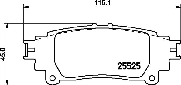 HELLA 8DB 355 020-001 - Bremžu uzliku kompl., Disku bremzes autospares.lv