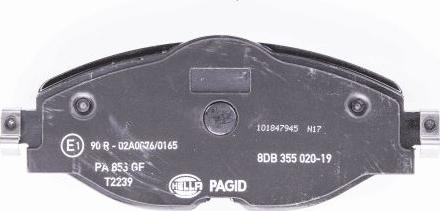 HELLA 8DB 355 020-191 - Bremžu uzliku kompl., Disku bremzes www.autospares.lv