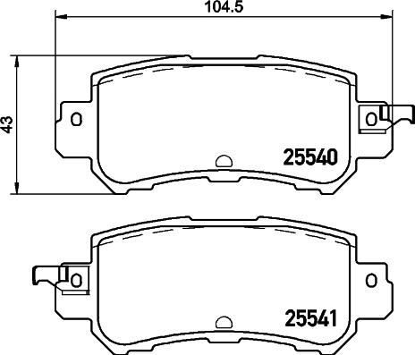 HELLA 8DB 355 020-151 - Brake Pad Set, disc brake www.autospares.lv