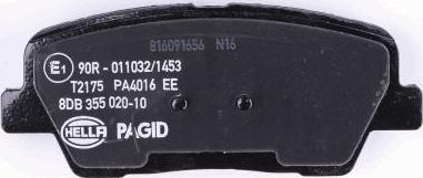 HELLA 8DB 355 020-101 - Bremžu uzliku kompl., Disku bremzes www.autospares.lv