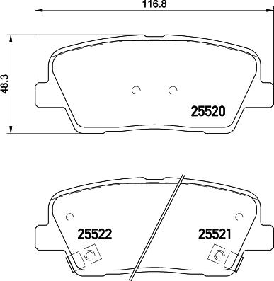 HELLA 8DB 355 023-041 - Bremžu uzliku kompl., Disku bremzes www.autospares.lv