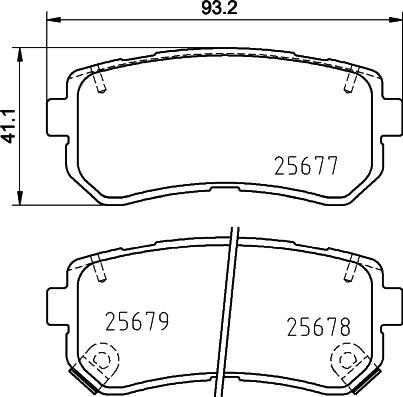 HELLA 8DB 355 020-851 - Brake Pad Set, disc brake www.autospares.lv