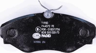 HELLA 8DB 355 020-731 - Bremžu uzliku kompl., Disku bremzes www.autospares.lv