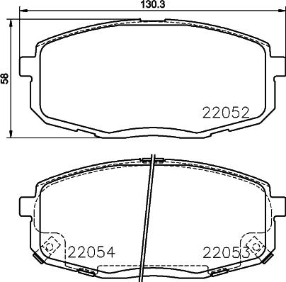 HELLA 8DB 355 021-991 - Bremžu uzliku kompl., Disku bremzes autospares.lv