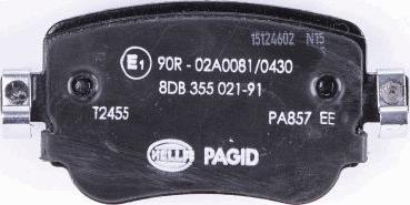 HELLA 8DB 355 021-911 - Bremžu uzliku kompl., Disku bremzes www.autospares.lv