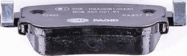 HELLA 8DB 355 021-911 - Bremžu uzliku kompl., Disku bremzes www.autospares.lv