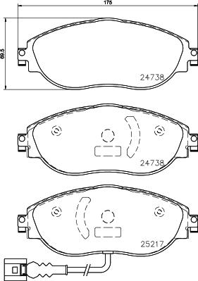 LPR 5P1734 - Bremžu uzliku kompl., Disku bremzes www.autospares.lv