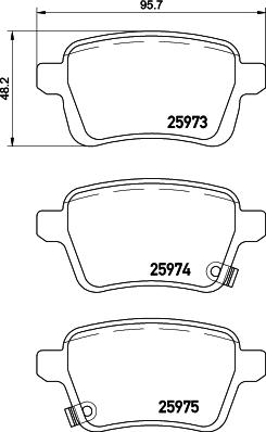 HELLA 8DB 355 021-441 - Bremžu uzliku kompl., Disku bremzes www.autospares.lv