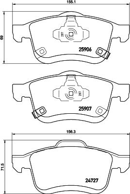 HELLA 8DB 355 021-451 - Bremžu uzliku kompl., Disku bremzes autospares.lv