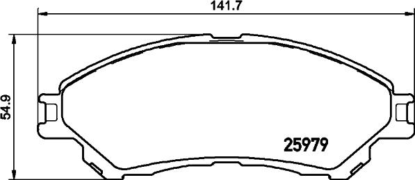 HELLA 8DB 355 021-461 - Brake Pad Set, disc brake www.autospares.lv