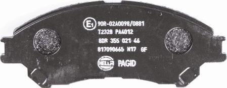 HELLA 8DB 355 021-461 - Brake Pad Set, disc brake www.autospares.lv