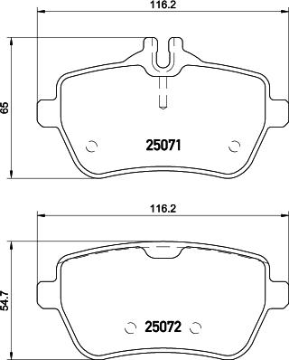 HELLA 8DB 355 021-511 - Bremžu uzliku kompl., Disku bremzes www.autospares.lv