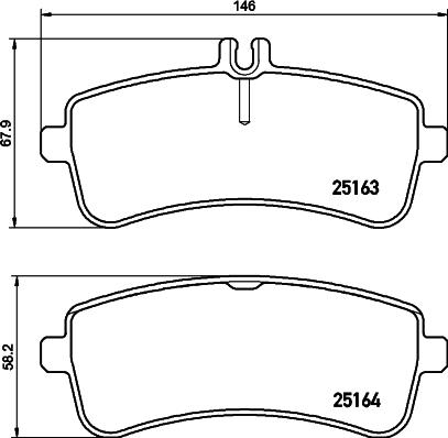 HELLA 8DB 355 021-521 - Bremžu uzliku kompl., Disku bremzes www.autospares.lv