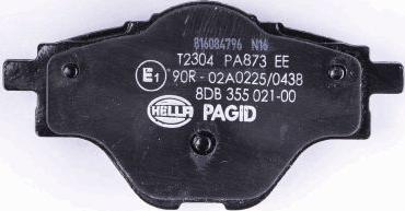 HELLA 8DB 355 021-001 - Bremžu uzliku kompl., Disku bremzes www.autospares.lv