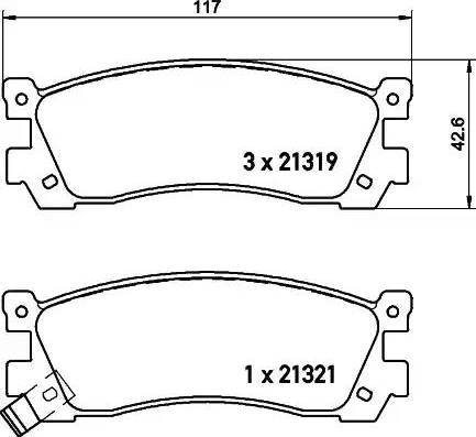 HELLA 8DB 355 021-171 - Bremžu uzliku kompl., Disku bremzes www.autospares.lv