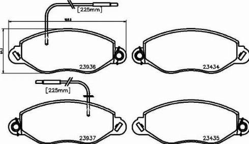 HELLA 8DB 355 021-841 - Bremžu uzliku kompl., Disku bremzes www.autospares.lv