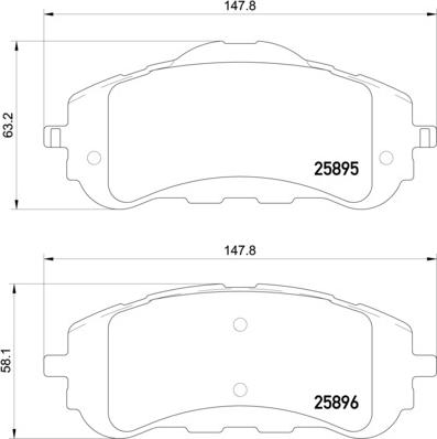 HELLA 8DB 355 021-321 - Bremžu uzliku kompl., Disku bremzes www.autospares.lv