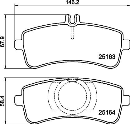 HELLA 8DB 355 021-371 - Тормозные колодки, дисковые, комплект www.autospares.lv