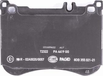 HELLA 8DB 355 021-211 - Bremžu uzliku kompl., Disku bremzes www.autospares.lv