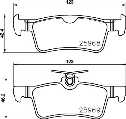 HELLA 8DB 355 021-701 - Bremžu uzliku kompl., Disku bremzes www.autospares.lv