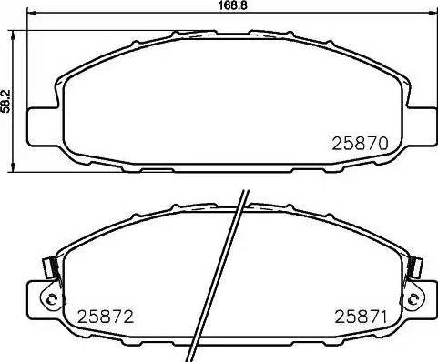 HELLA 8DB 355 021-721 - Bremžu uzliku kompl., Disku bremzes www.autospares.lv