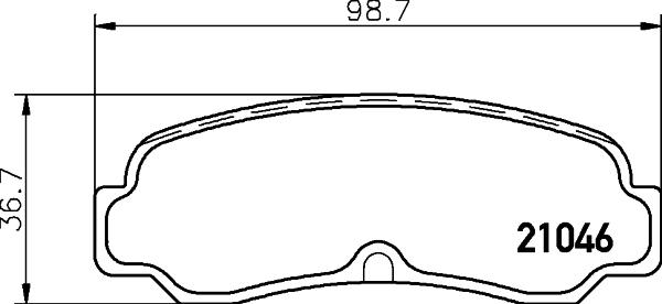 HELLA 8DB 355 028-961 - Bremžu uzliku kompl., Disku bremzes autospares.lv