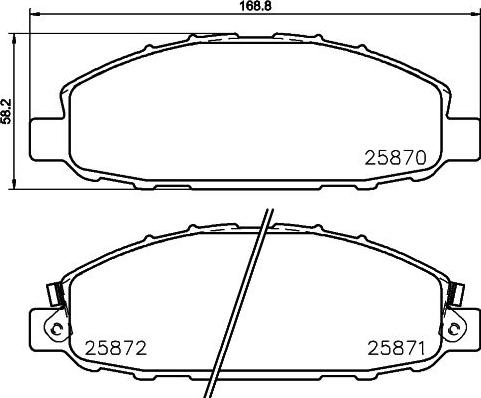 HELLA 8DB 355 028-921 - Bremžu uzliku kompl., Disku bremzes www.autospares.lv