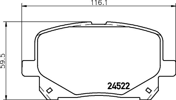 HELLA 8DB 355 028-591 - Brake Pad Set, disc brake www.autospares.lv