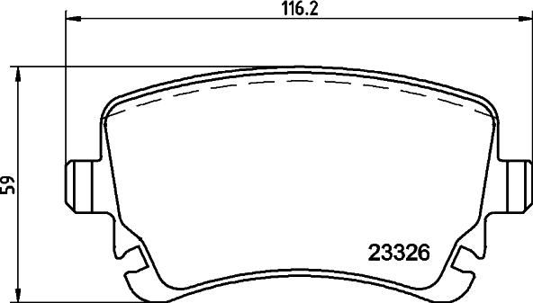 HELLA 8DB 355 023-481 - Bremžu uzliku kompl., Disku bremzes www.autospares.lv