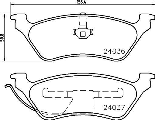 HELLA 8DB 355 023-111 - Bremžu uzliku kompl., Disku bremzes www.autospares.lv