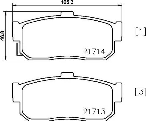 HELLA 8DB 355 023-181 - Bremžu uzliku kompl., Disku bremzes www.autospares.lv