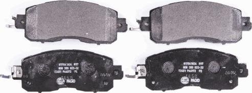 HELLA 8DB 355 023-321 - Bremžu uzliku kompl., Disku bremzes www.autospares.lv