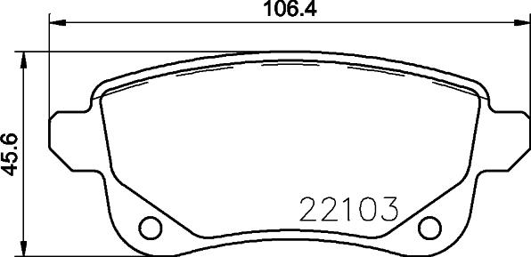 HELLA 8DB 355 023-211 - Bremžu uzliku kompl., Disku bremzes autospares.lv