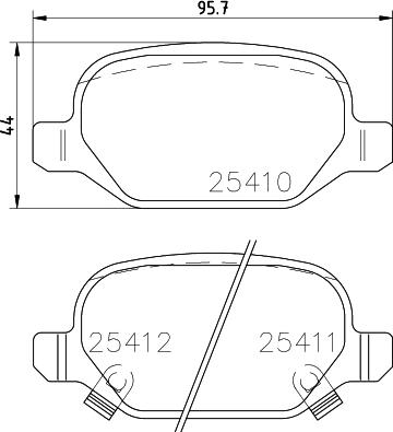 HELLA 8DB 355 023-271 - Bremžu uzliku kompl., Disku bremzes www.autospares.lv