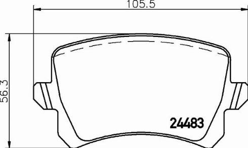 HELLA 8DB 355 026-191 - Brake Pad Set, disc brake www.autospares.lv