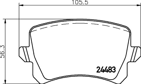 HELLA 8DB 355 025-341 - Тормозные колодки, дисковые, комплект www.autospares.lv