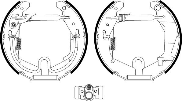 HELLA 8DB 355 022-981 - Bremžu loku komplekts www.autospares.lv