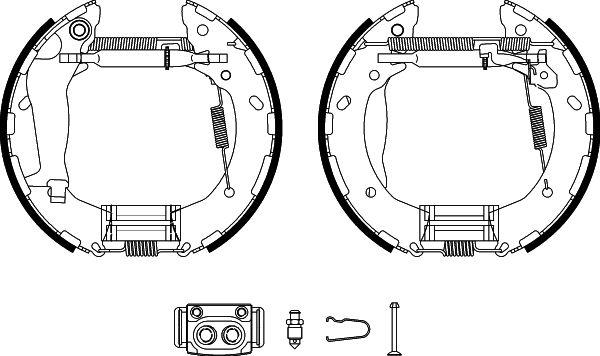 HELLA 8DB 355 022-551 - Bremžu loku komplekts autospares.lv