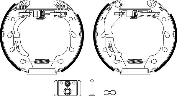 HELLA 8DB 355 022-501 - Bremžu loku komplekts autospares.lv