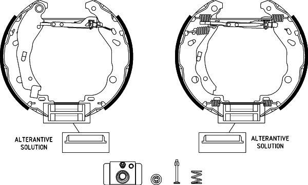 HELLA 8DB 355 022-511 - Brake Shoe Set www.autospares.lv