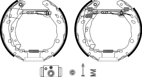 HELLA 8DB 355 022-521 - Bremžu loku komplekts autospares.lv