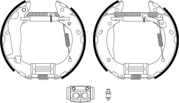 HELLA 8DB 355 022-611 - Bremžu loku komplekts www.autospares.lv