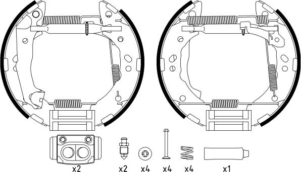 HELLA 8DB 355 022-631 - Bremžu loku komplekts www.autospares.lv